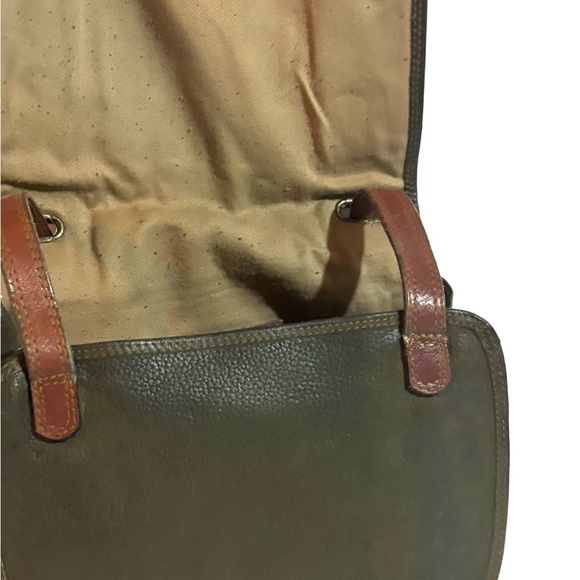 Fossil green brown and Green distressed Leather crossbody Bag - Picture 8 of 13